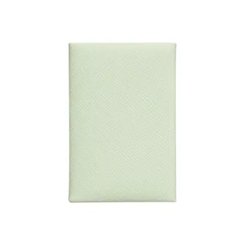 HERMES Calvi Cow Leather Card Holder Women's 0S Vert Fizz Bubble Green