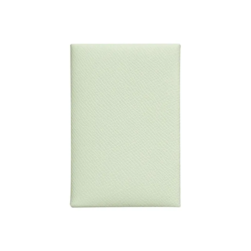 HERMES Calvi Cow Leather Card Holder Women's 0S Vert Fizz Bubble Green-0