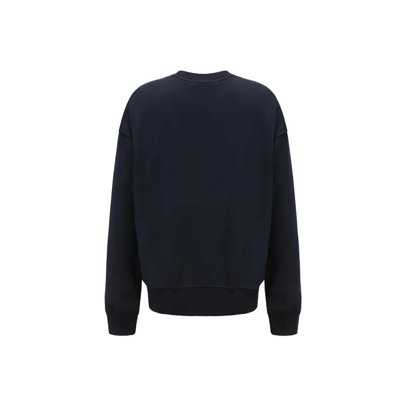 MARDI MERCREDI Sweatshirts Unisex Dark Navy Blue Jasmine White-1
