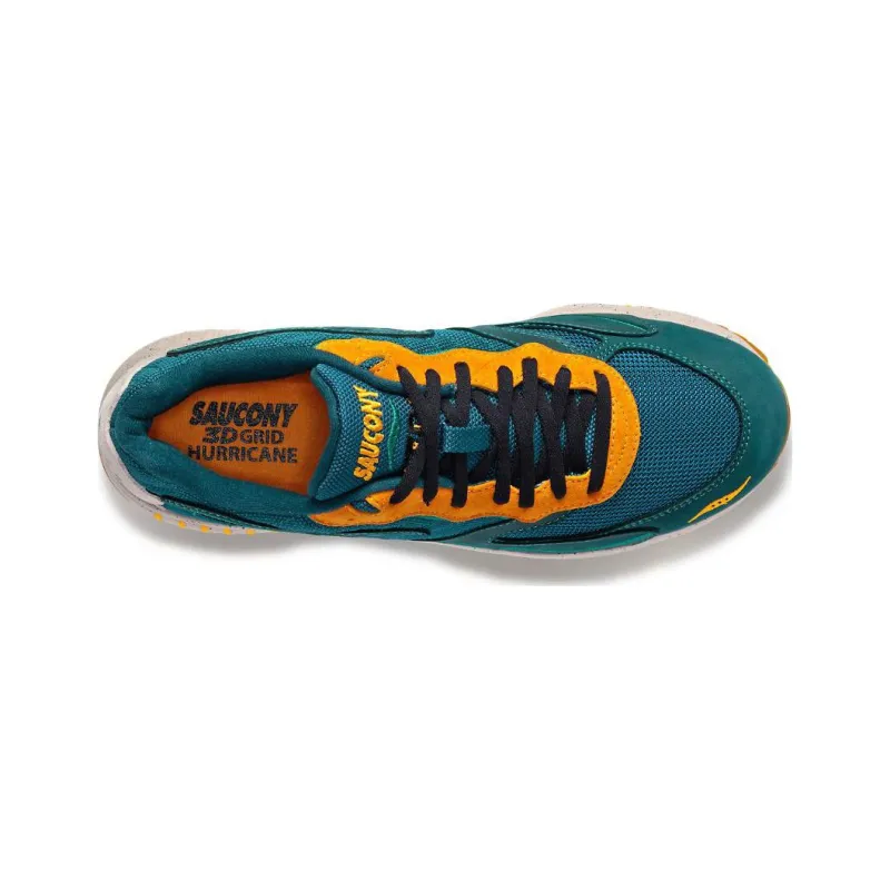 Saucony 3D Grid Hurricane Premium Green Orange-3