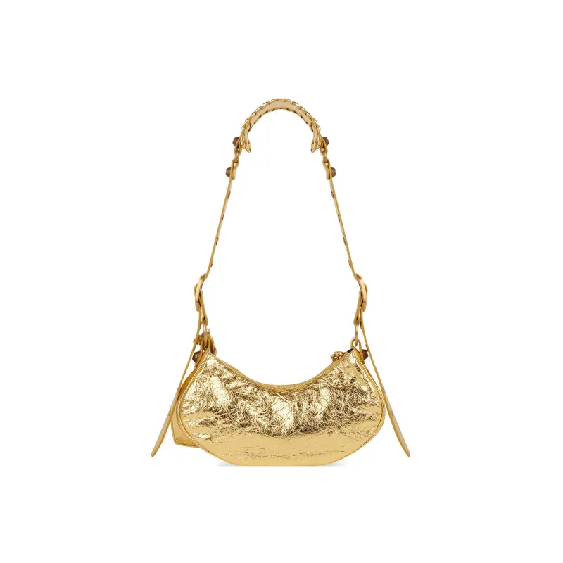 Balenciaga Le Cagole Lambskin Portable One Shoulder Bag Women's Gold-3