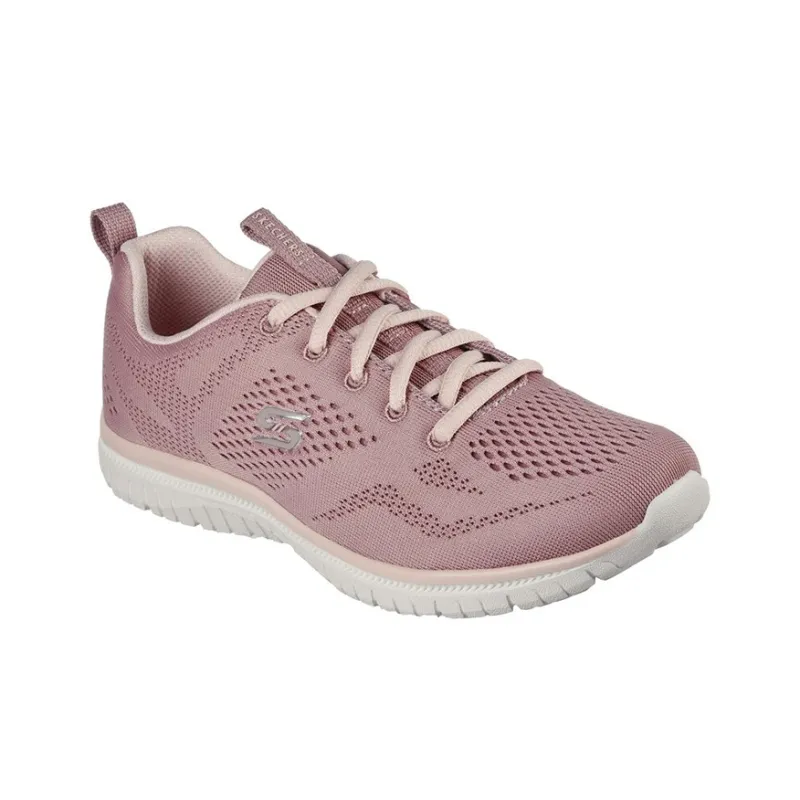 Skechers Virtue Durable Breathable Low Top Casual Shoes Women's Pink-2