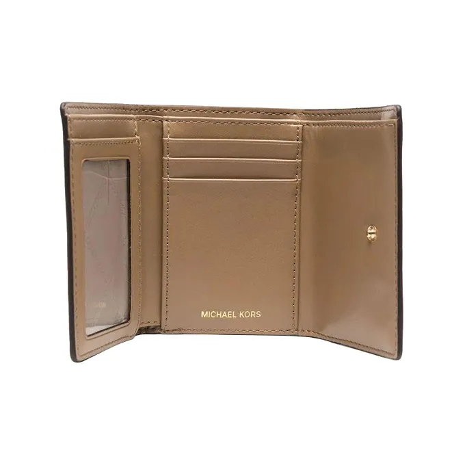 MICHAEL KORS PARKER Cow Leather Wallet Women's Gray-2
