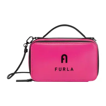 Furla Babylon Textile Nylon Handbag Shoulder Bag Crossbody Bag Mini Women's Neon Pink