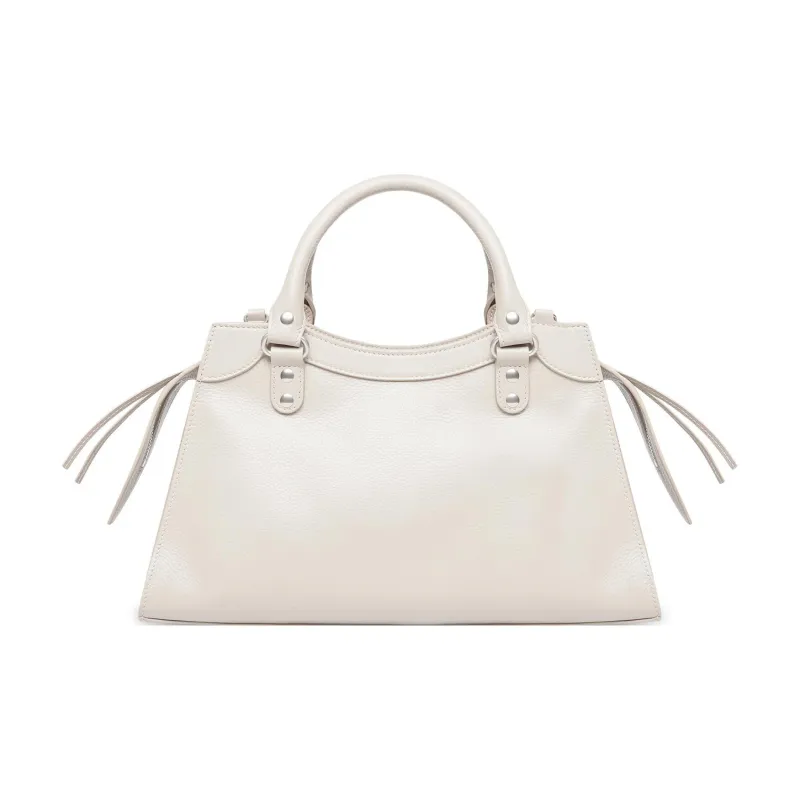 Balenciaga Neo Classic Grained Calfskin Shoulder Bag Crossbody Bag Handbag Small Size Women's Light Beige-2
