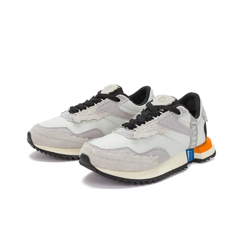 Kappa Low-Top Running Shoes Unisex Glacier Gray Tranquil Gray Black Vintage Deconstructed Casual-2