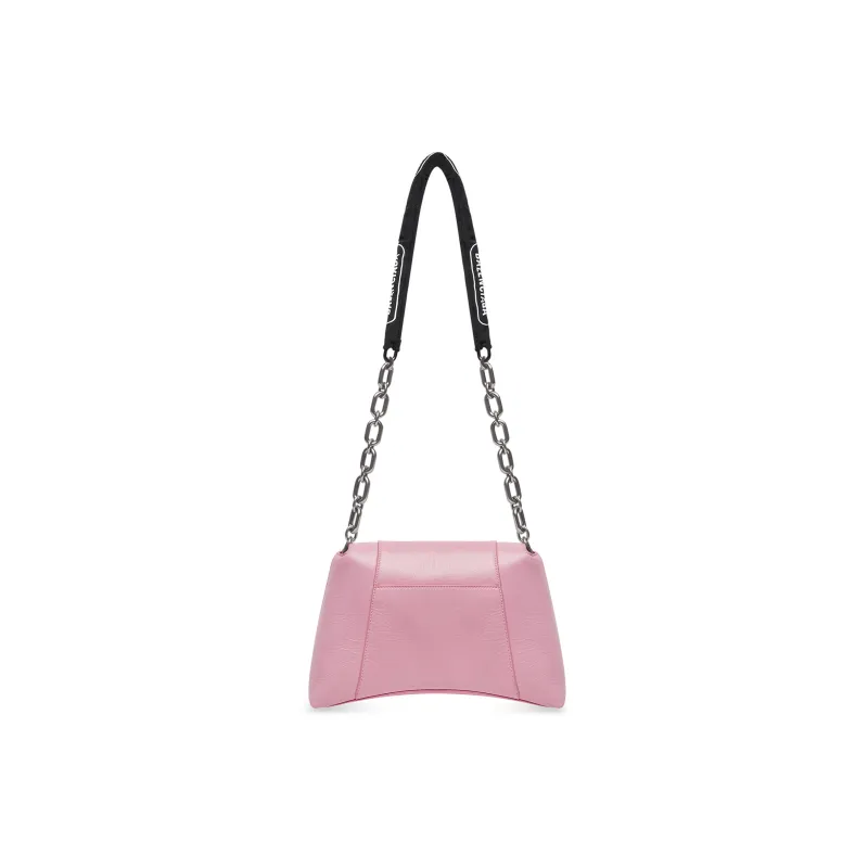 Balenciaga Downtown Cow Leather With Leather Handheld Crossbody Bag Shoulder Bag Women's Pink-2