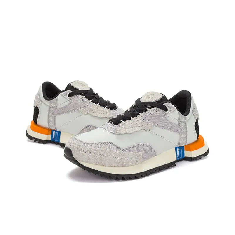 Kappa Low-Top Running Shoes Unisex Glacier Gray Tranquil Gray Black Vintage Deconstructed Casual-3