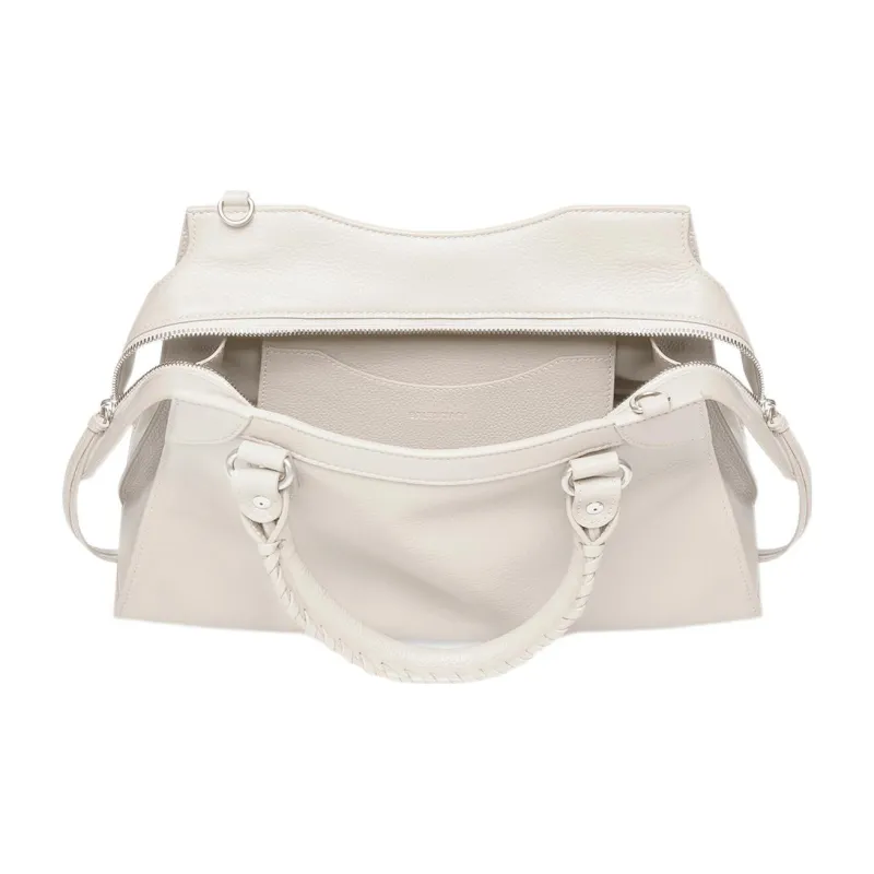 Balenciaga Neo Classic Grained Calfskin Shoulder Bag Crossbody Bag Handbag Small Size Women's Light Beige-3