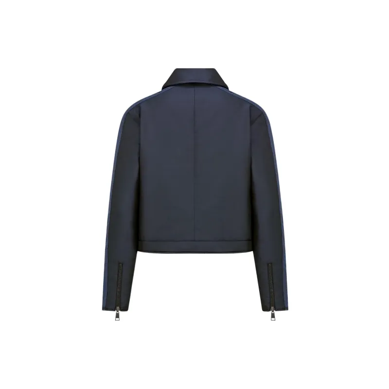 DIOR Quarterly New Products Cropped Coats Women's Blue-2