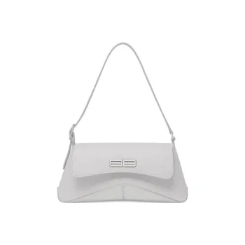 Balenciaga Polyester Blend With Polyurethane Shoulder Bag Crossbody Bag Small Size Women's Gray