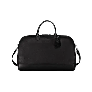 LONGCHAMP Le Foulonné Cow Leather Handbag Shoulder Bag Crossbody Bag Travel Bag Large Size Men's Black
