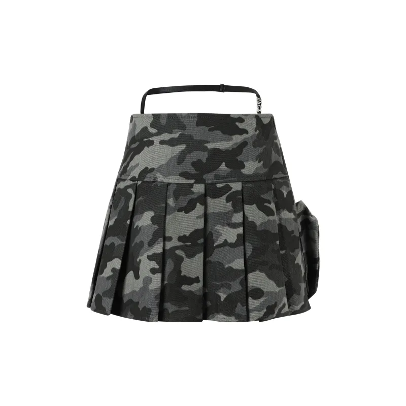 Dpercent Cropped Skirt Camouflage-1
