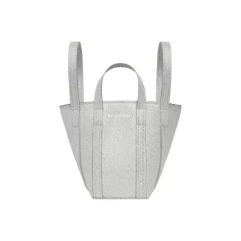 Balenciaga Polyurethane With Polyester Crossbody One Shoulder Handbag Mini Women's Silver