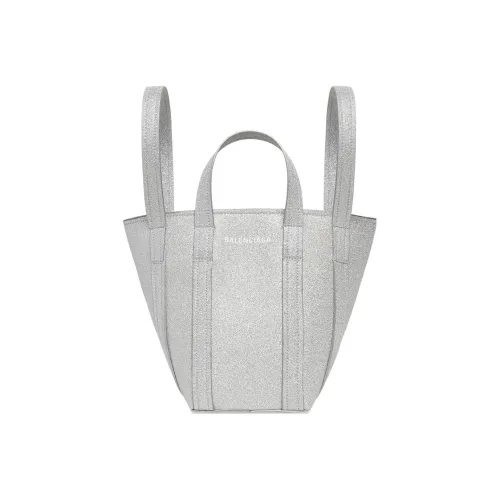 Balenciaga Polyurethane With Polyester Crossbody One Shoulder Handbag Mini Women's Silver