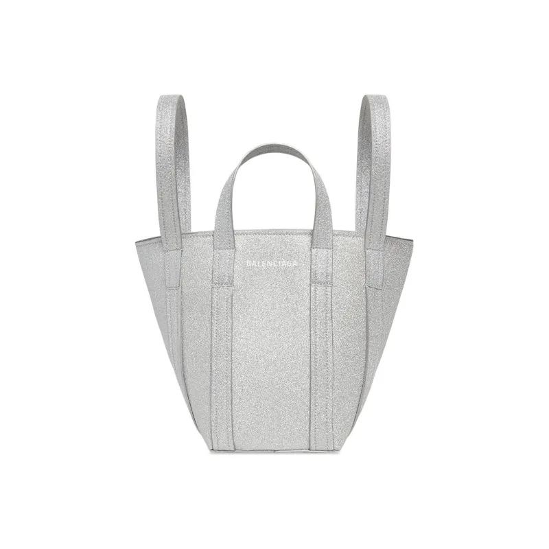Balenciaga Polyurethane With Polyester Crossbody One Shoulder Handbag Mini Women's Silver-0