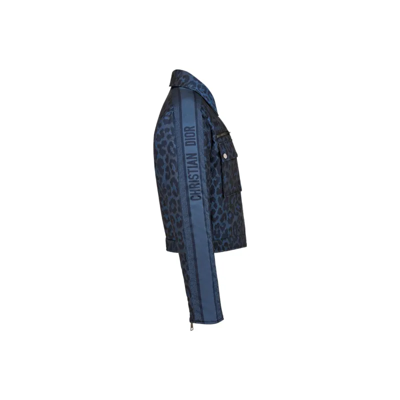 DIOR Quarterly New Products Cropped Coats Women's Blue-3