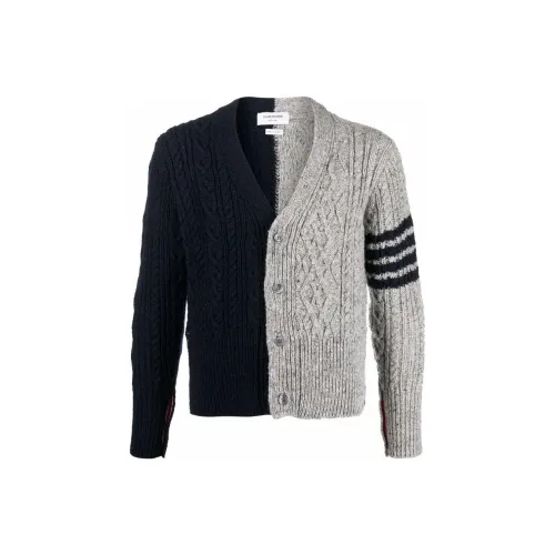 THOM BROWNE Sweaters Men Black Gray Multicolor