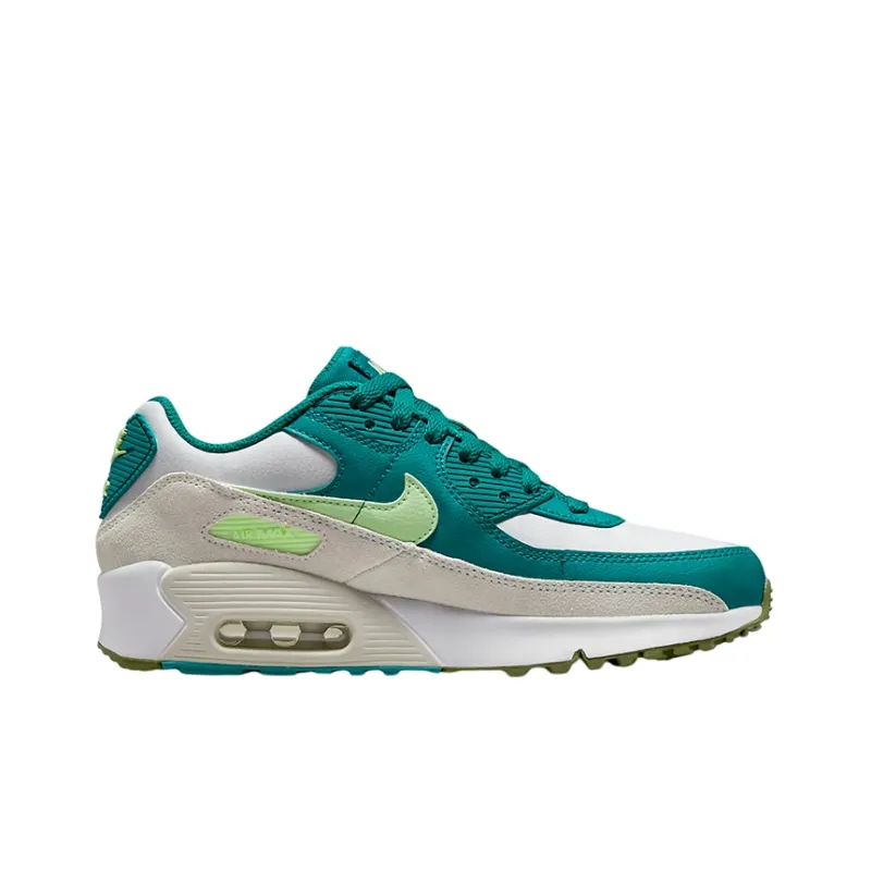 Nike Air Max 90 Leather GS Bright Spruce Barely Volt-1