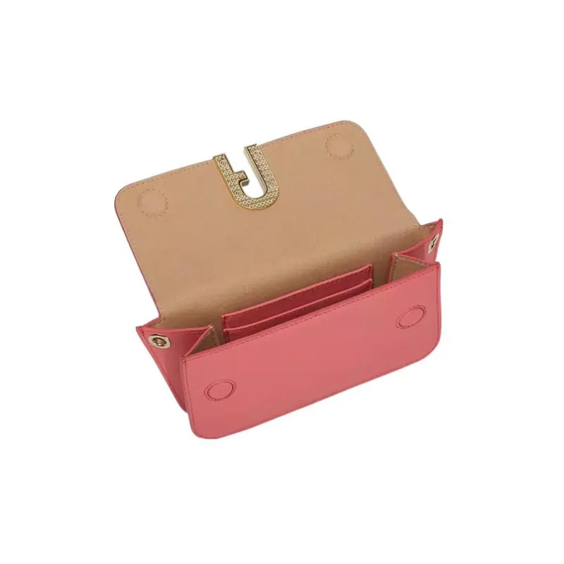 Furla Cosy Leather Shoulder Bag Crossbody Bag Mini Women's Pink Water Lily-3