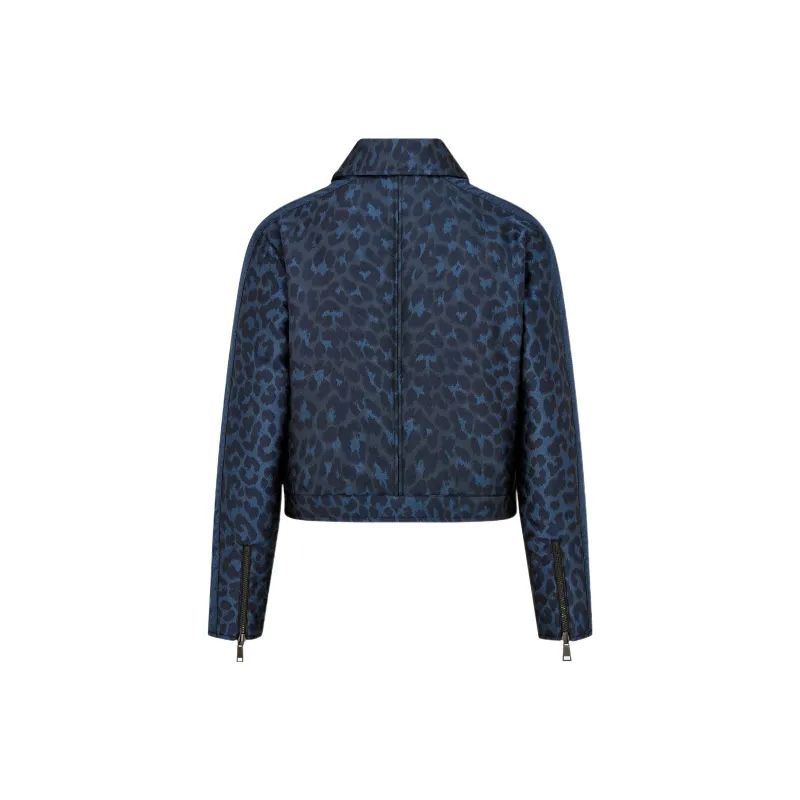 DIOR Quarterly New Products Cropped Coats Women's Blue-1