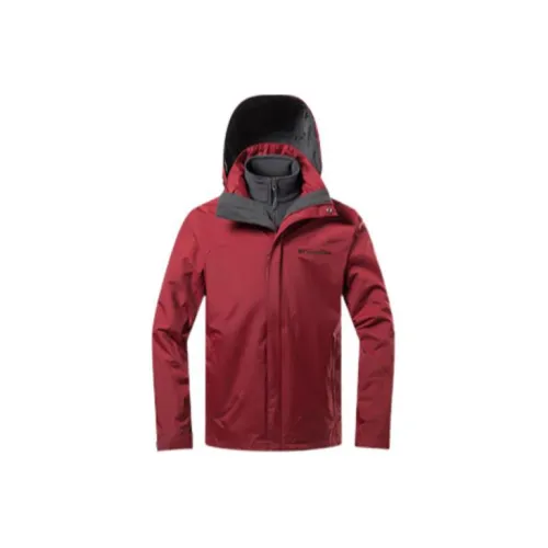 Columbia Windbreaker Jackets Men Red