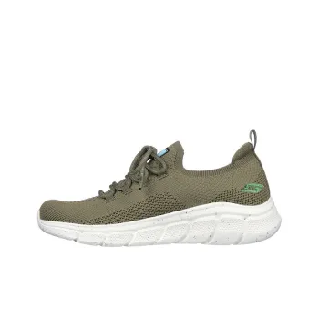 Skechers Bob's B Flex - Time Clash Cushioning Breathable Lightweight Low-Top Sports Casual Shoes Women's Olive Green