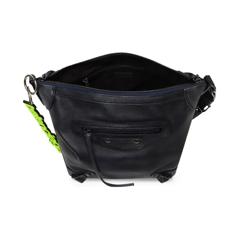 Balenciaga Neo Classic Worn Calfskin Hobo Bag Crossbody Handbag Shoulder Bag Women's Dark Blue-5