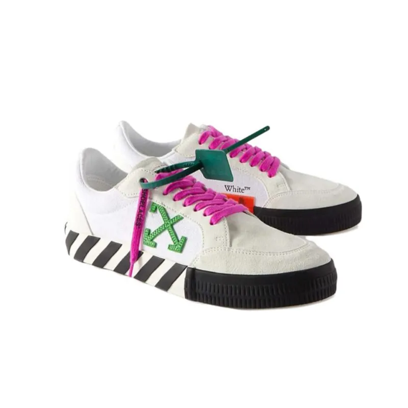 OFF WHITE Vulc Low White Green Fucshia-2