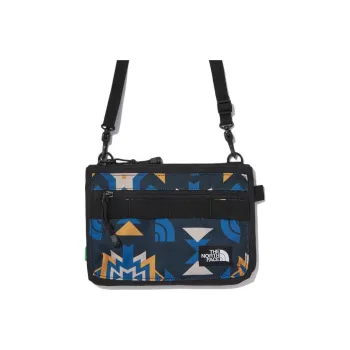 THE NORTH FACE Polyester Cross Bag, Crossbody Bag, Shoulder Bag Men's Blue Floral Color