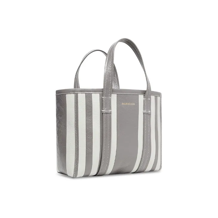 Balenciaga Barbes Lambskin Tote Bag Shopping Bag Handbag Small Size Women's Light Gray-1