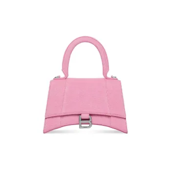 Balenciaga Hourglass Denim Shoulder Bag, Crossbody Bag, Handbag Small Size Women's Pink