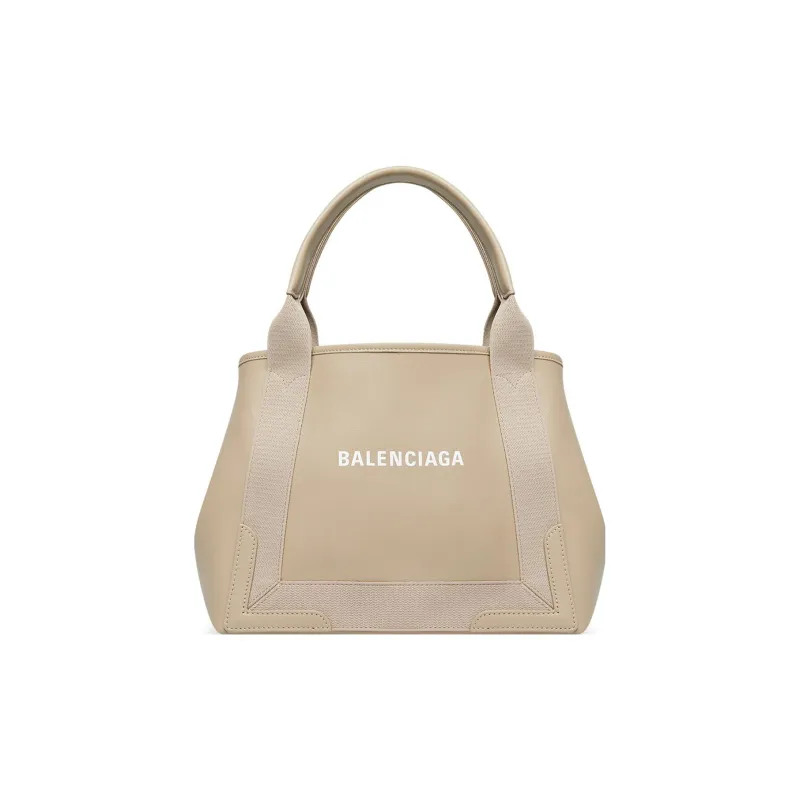 Balenciaga Smooth Calf Leather Tote Bag Shopping Bag Handbag Small Size Women's Brown-0