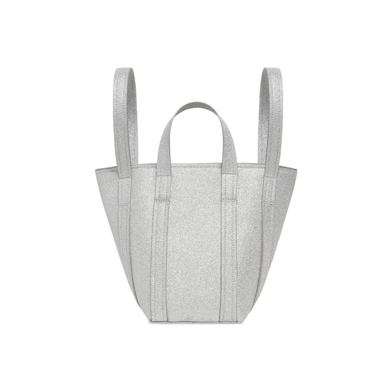 Balenciaga Polyurethane With Polyester Crossbody One Shoulder Handbag Mini Women's Silver-2