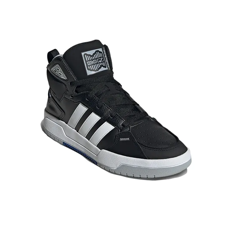 100DB Adidas Neo Mid 'Black White Blue'-2