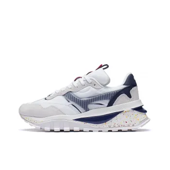 LiNing Fangyuan EVO Breathable Low Top Sports Casual Shoes Women's White Blue