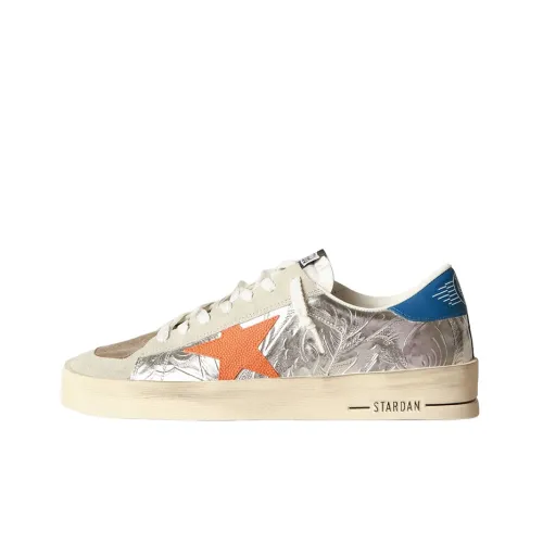 Golden Goose Stardan Skateboard Shoes Men Low-Top White/Silver