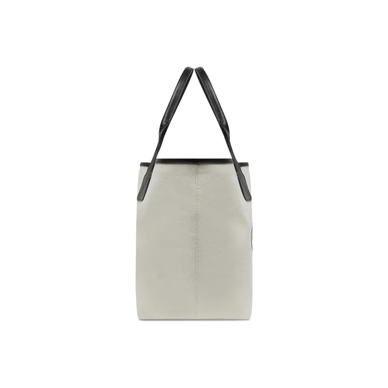 Balenciaga Cotton Canvas With Calfskin Tote Bag Shopping Bag Canvas Bag Handbags Large Size Women's Ecru-1