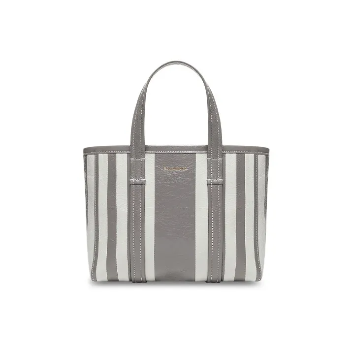 Balenciaga Barbes Lambskin Tote Bag Shopping Bag Handbag Small Size Women's Light Gray-0