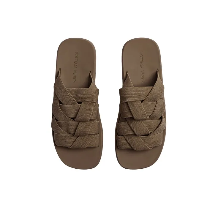 Bottega Veneta Plat Slide Slippers Men's Gingerbread-2