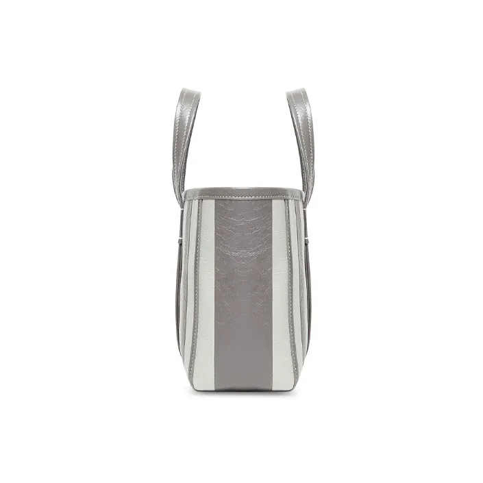 Balenciaga Barbes Lambskin Tote Bag Shopping Bag Handbag Small Size Women's Light Gray-3