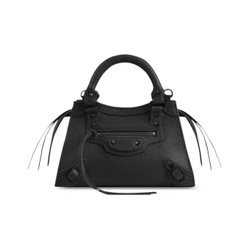 Balenciaga Neo Classic Grained Calfskin Shoulder Bag Crossbody Bag Handbag Mini Women's Black