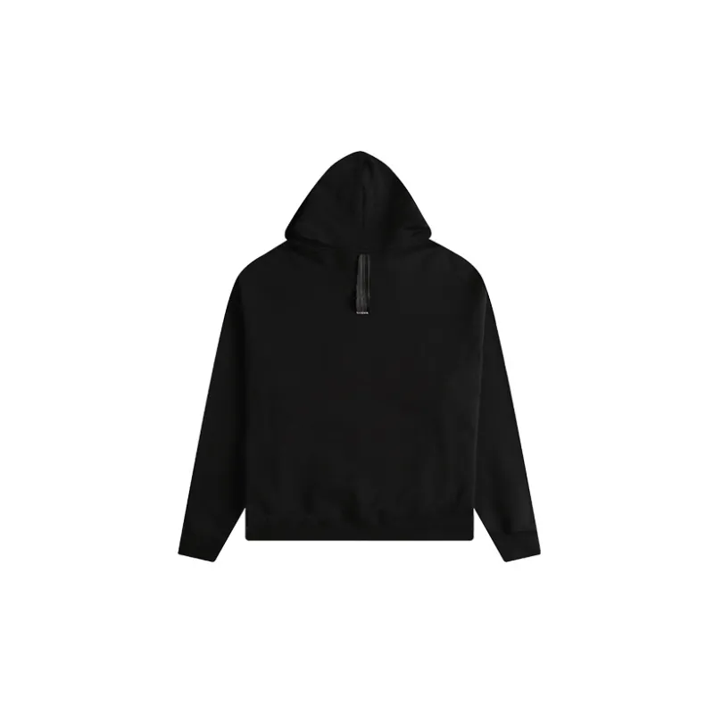 LVXWA Hooded Loose Fit Sweatshirt Unisex Black-1