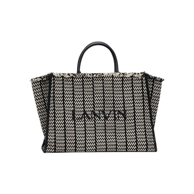 Lanvin Cabas Chevron Medium Tote Bag-0