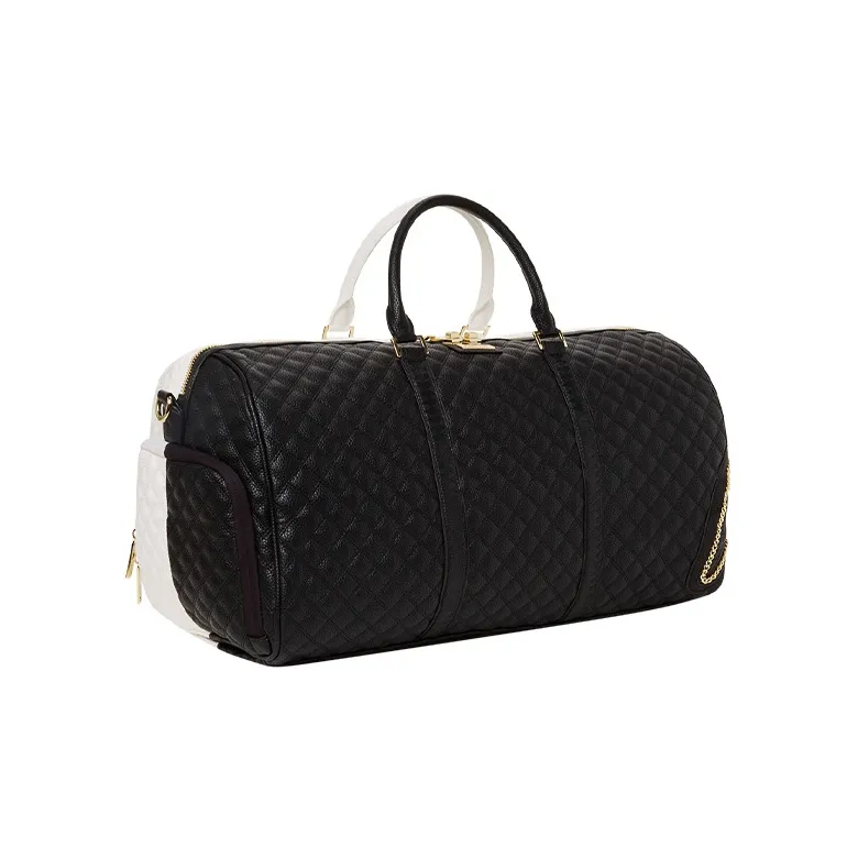 SPRAYGROUND Artificial Leather Handbag Regular Unisex Black & White-1