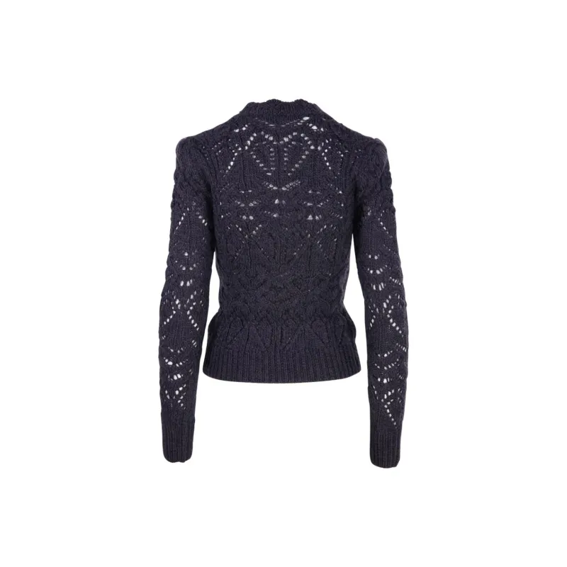 ISABEL MARANT FW22 Fitted Sweater Spring And Autumn Women's Blue-1