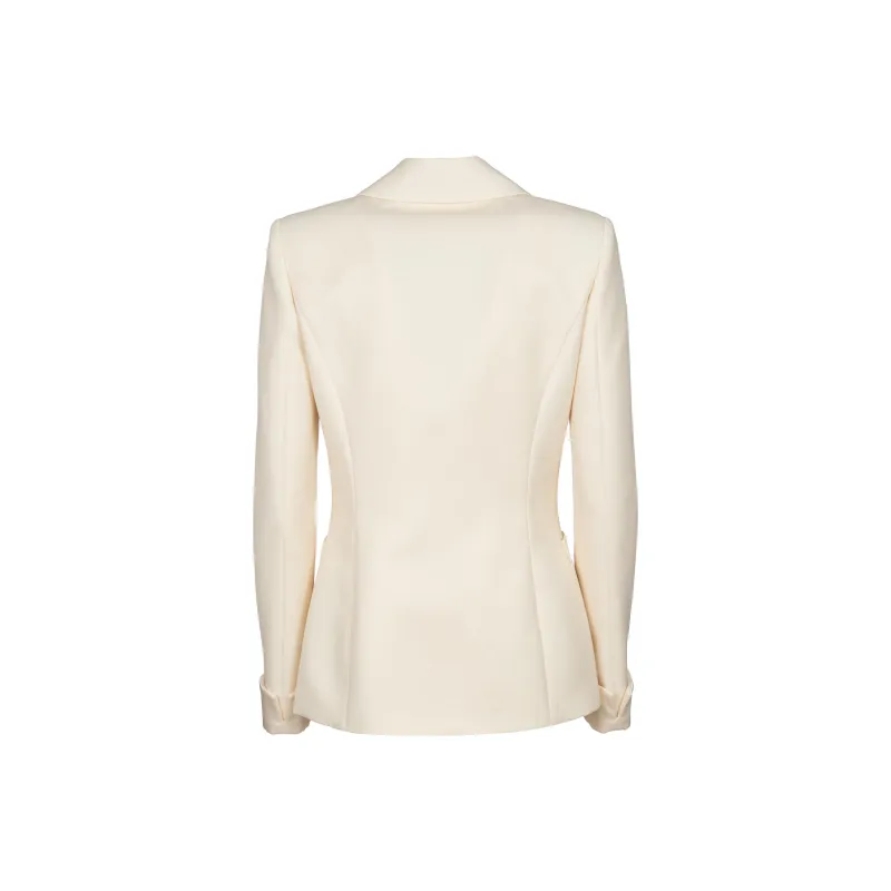 MOSCHINO Faucet Handle Double-breasted Blazer-1
