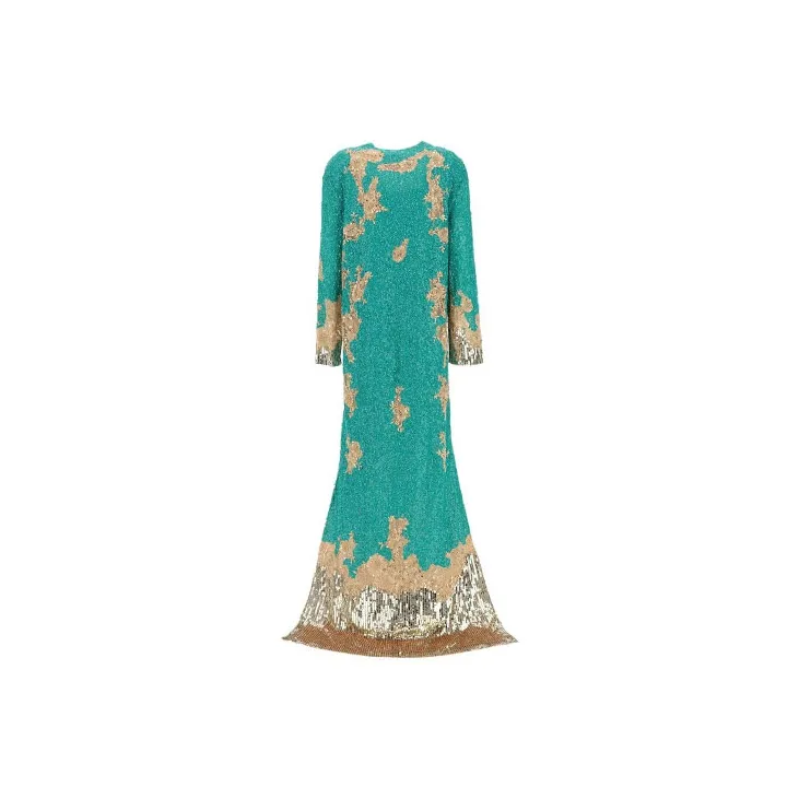 Valentino Long-Sleeved Dresses Women's Green-1