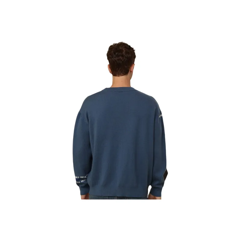 Loose Fit Sweater International Beige Blue Unisex-3