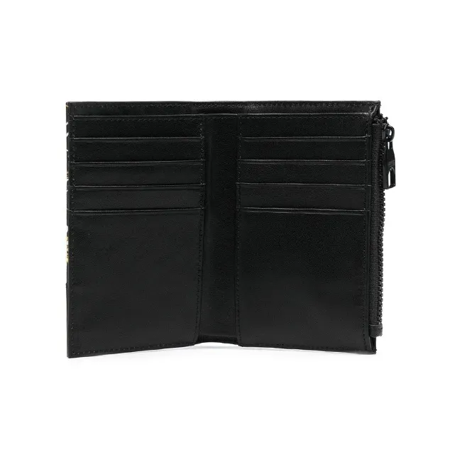 VERSACE JEANS COUTURE Calfskin Wallet Men's White/Black/Yellow-2
